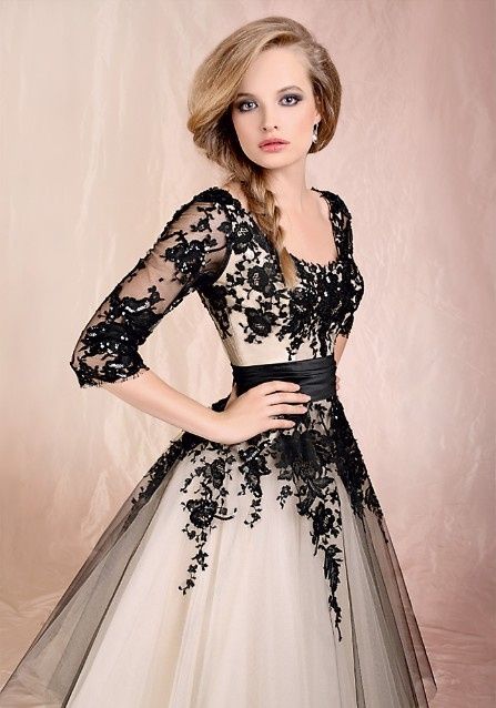 Vestido de noiva com preto