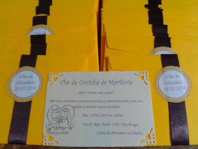 Convite do meu Cha de Cozinha
