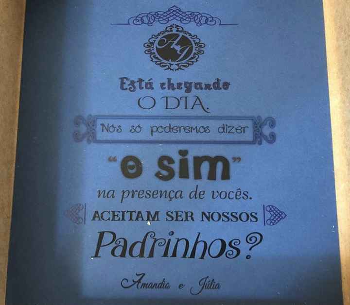 Convite dos Padrinhos Prontos! 💙 - 6