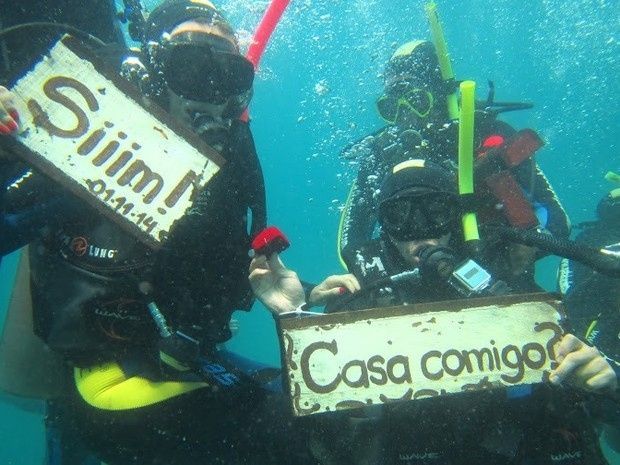 3 - Um encantooo , pedido até debaixo d'água