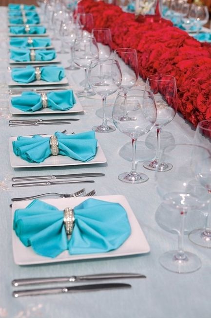 Vermelho e azul tiffany