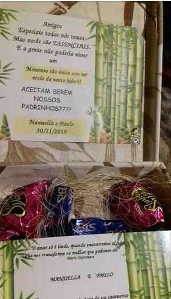 Caixa convite dos padrinhos veem veer 😍 - 1