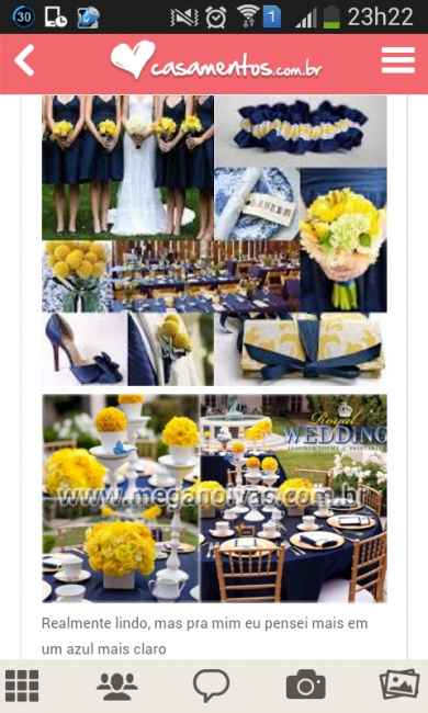 Inspiração casamento azul e amarelo - 2