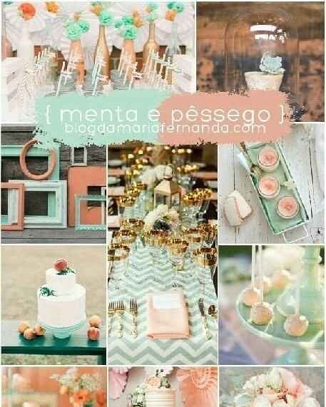 Minha paleta de cor: Verde menta e Pêssego!!!! - 1