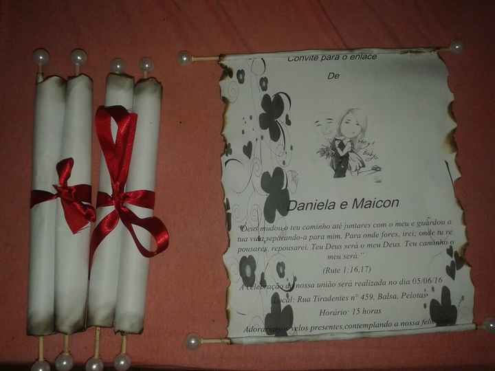convite pergaminho diy