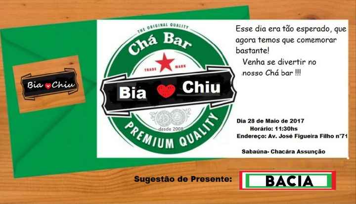 Convite - chá bar - 1