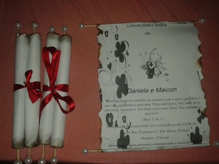 convite pergaminho diy