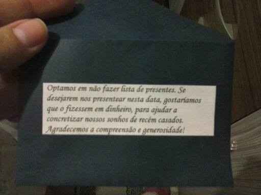 Envelope para o presente