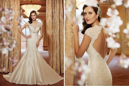 Vestido modelo Sereia, com costas abertas