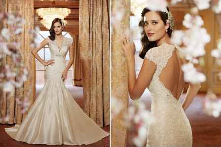 Vestido modelo Sereia, com costas abertas