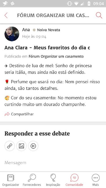 ÚLTIMO PASSO: Compartilhe seus favoritos de casamento! 4
