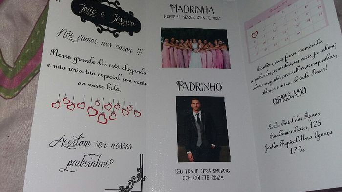 Ajuda! convite dos padrinhos. - 2
