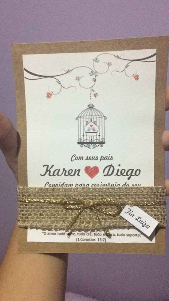 Nossos convites serão assim, vem ver :d - 1