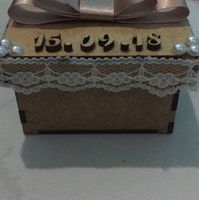 Caixa de convite de padrinhos e lembrancinhas para casamento rústico - 1