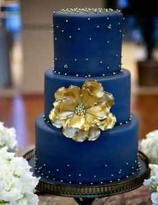 azul com dourado
