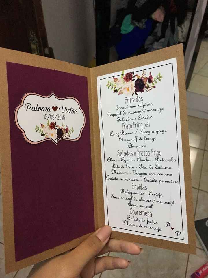 menu aberto