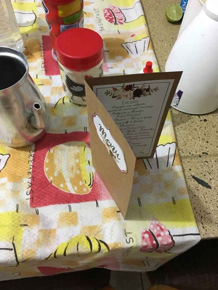 menu em pé