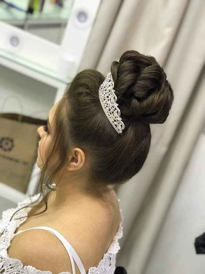 Do penteado só tenho essa foto que foi do teste! Reparem que o coque no teste havia ficado um pouco 