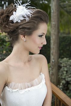 Penteado com arranjo