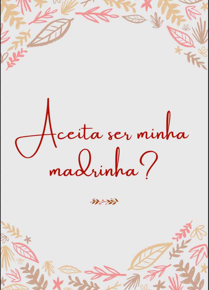 Convite das madrinhas #vemver - 2