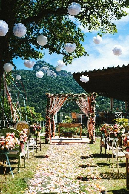 Inspirações de altar para casamento rústico! 3