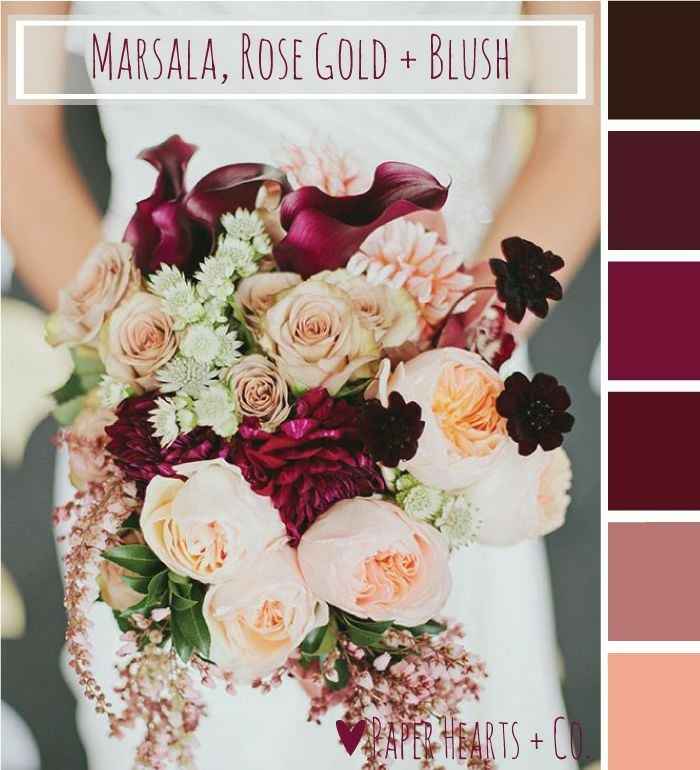  Casamento Marsala e rosa chá #inspirações - 4