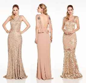 Vestido nude noite