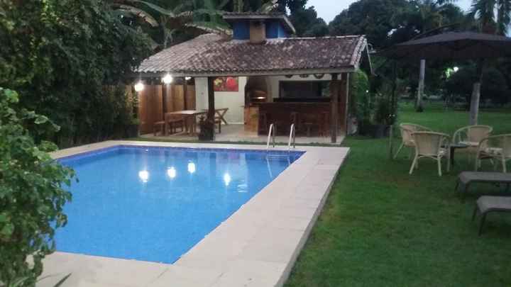 Piscina e varanda gourmet para um segundo dia de festa