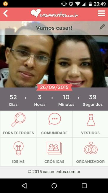 Quanto tempo falta para o seu casamento? - 1