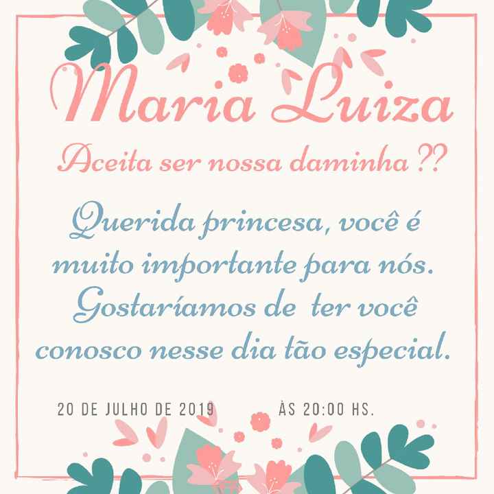 As convites para meus pajens e daminha. - 1