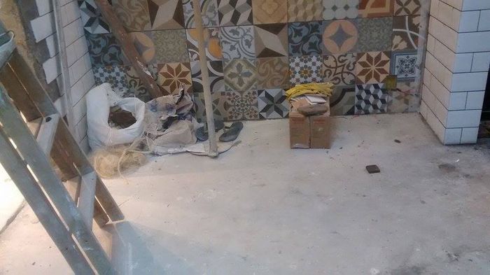 Parede de destaque da cozinha - falta o piso