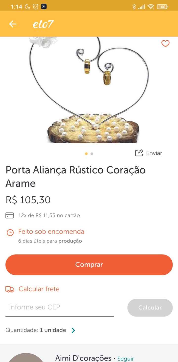Porta aliança - 1