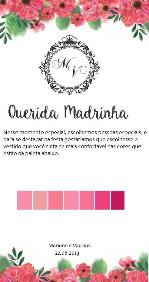 paleta madrinhas