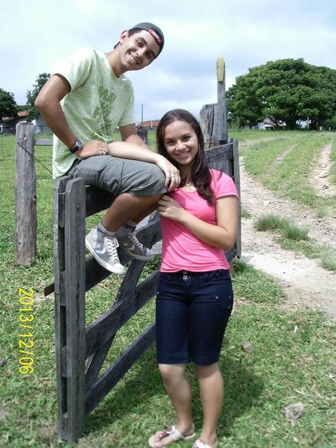 Uma das fotos do início do namoro...