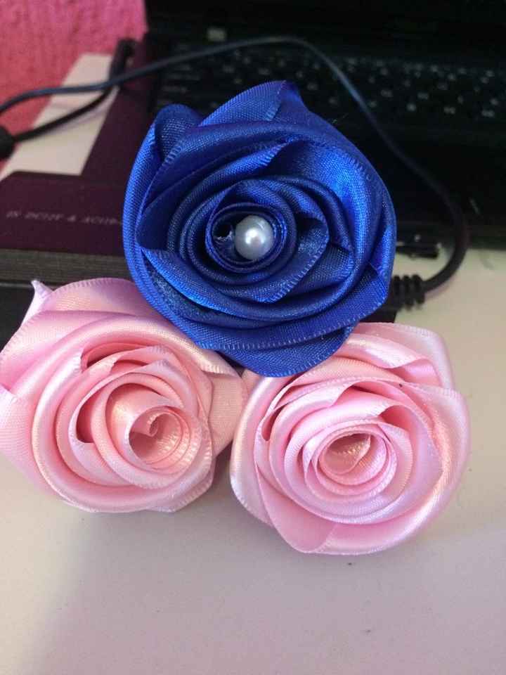 Flores de fita de cetim - 1
