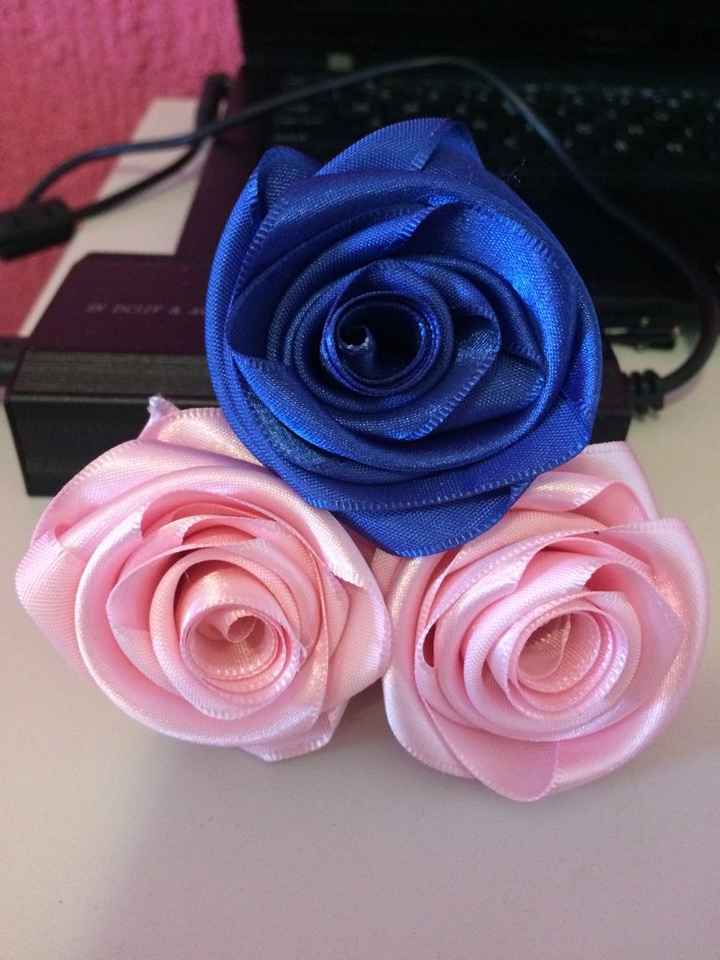 Flores de fita de cetim - 3
