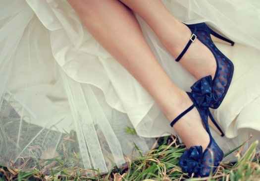 Sapato Azul bem confortável