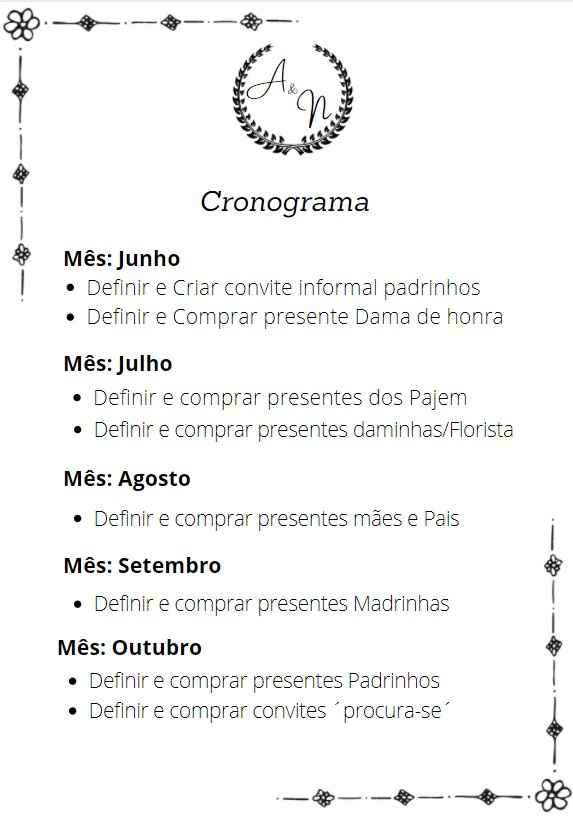 Cronograma mensal - 3