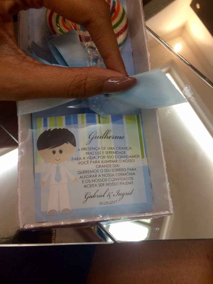 Convite pajem e lembrança de agradecimento da minha querida irma. - 3