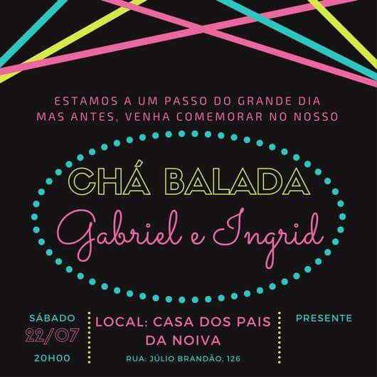 Meu convite do chá balada! - 1