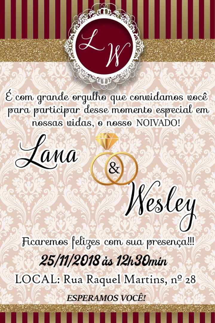 Convite de noivado - 1