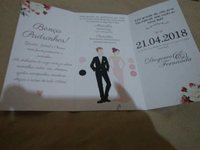  Datas dos  convites. Vem me ajudar. - 2