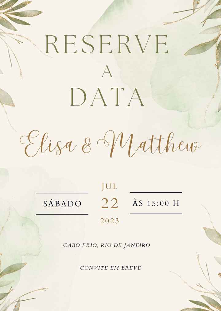 Seu Save The Date para o mundo ver! - 1