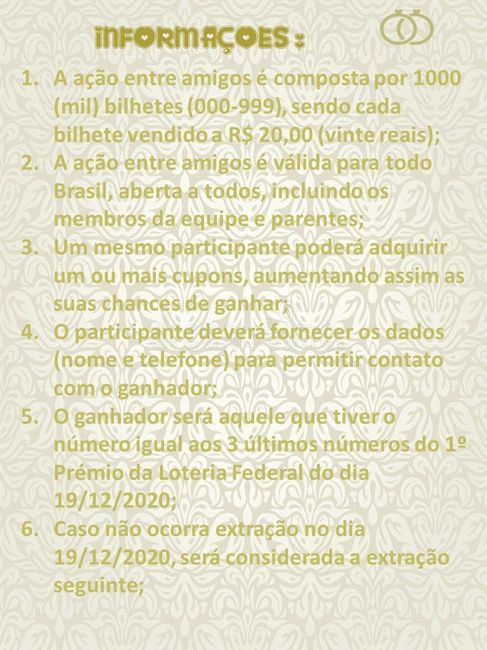 Rifas para o Casamento!!! 2