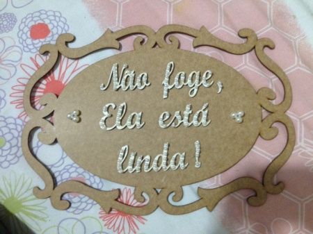 Plaquinha da daminha DIY rustica