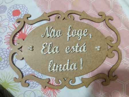 Plaquinha da daminha DIY rustica