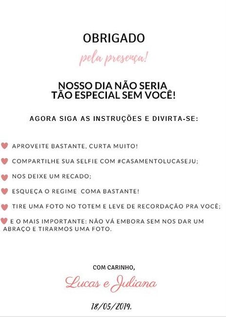 Cartão de agradecimento dos convidados 5