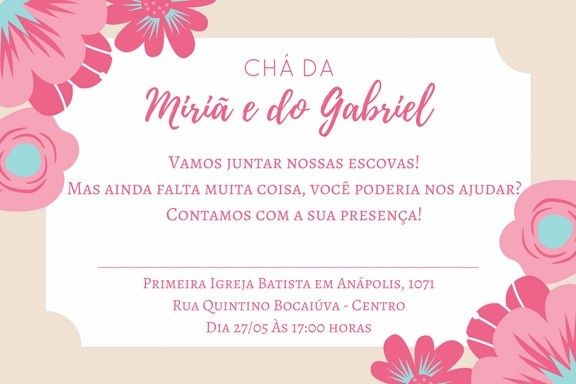 Convite do Chá 