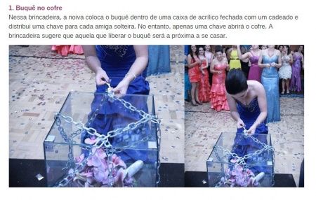 Jogar o buquê não mais..rs... Agora é Buquê no cofre