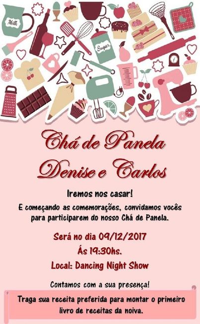  Ideias para convites chá de panela - 1